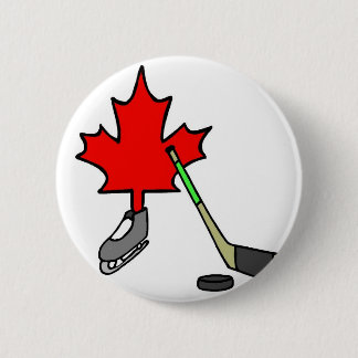 Canadian Hockey 6 Cm Round Badge