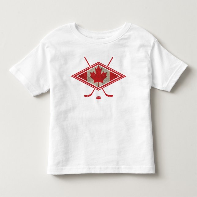 Canadian Hockey Flag Logo Toddler T-Shirt (Front)