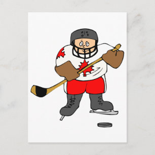 Canadian Hockey Player Postcard