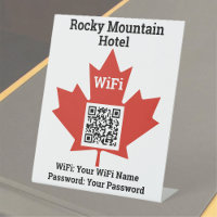 Canadian Hotel Wifi Details Plus QR Code