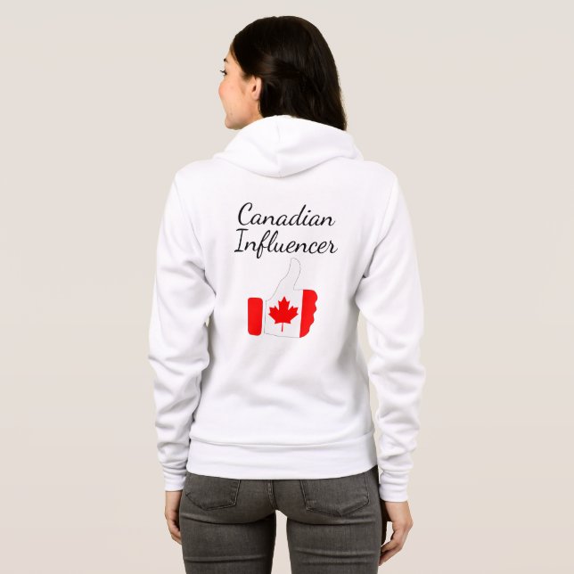 Canadian Influencer thumbs up Lighthouse route Hoodie (Back Full)