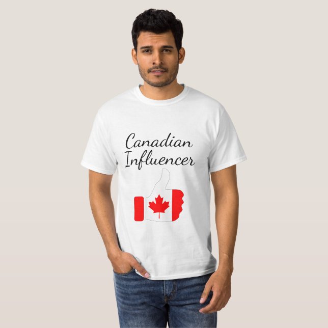 Canadian Influencer thumbs up Lighthouse route T-S T-Shirt (Front Full)
