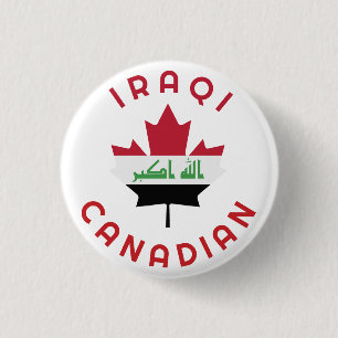 Canadian Iraqi Roots 3 Cm Round Badge