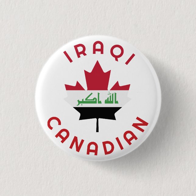 Canadian Iraqi Roots 3 Cm Round Badge (Front)
