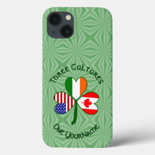 Canadian Irish American Shamrock Personalised iPhone 13 Case