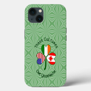 Canadian Irish American Shamrock Personalised iPhone 13 Case