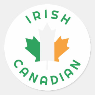 Canadian Irish  Roots Classic Round Sticker