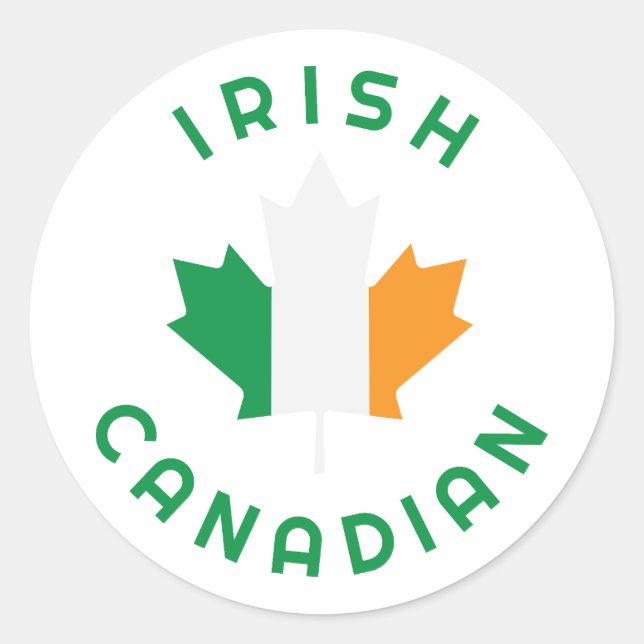 Canadian Irish  Roots Classic Round Sticker (Front)