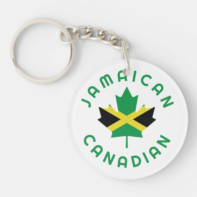Canadian Jamaican  Roots  Key Ring (Front)