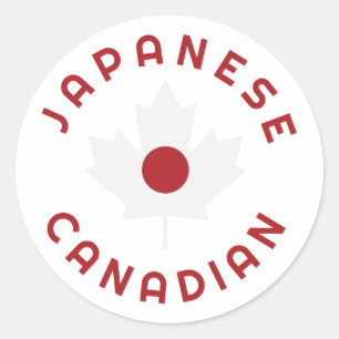 Canadian Japanese Roots Classic Round Sticker