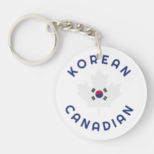 Canadian Korean Roots Key Ring