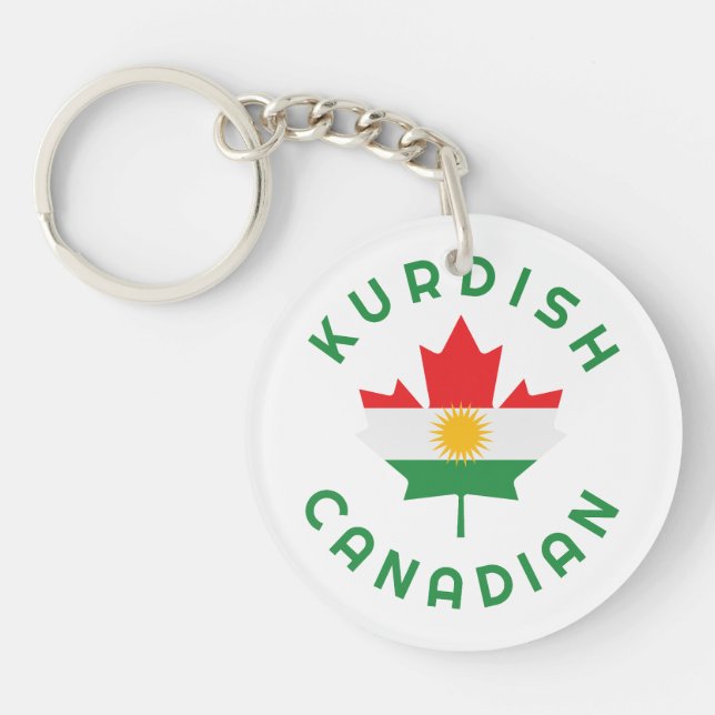 Canadian Kurdish Roots Key Ring (Front)