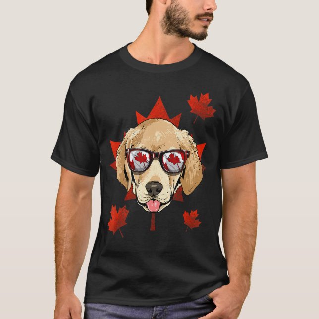Canadian Labrador Retriever Maple Tree Leaf Canada T-Shirt (Front)