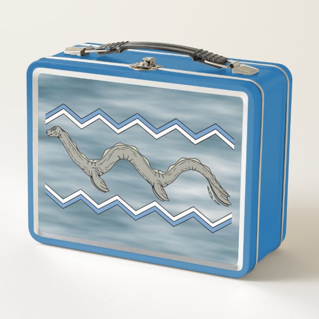 Canadian Lake Monster and Zigzags Metal Lunch Box (Front)
