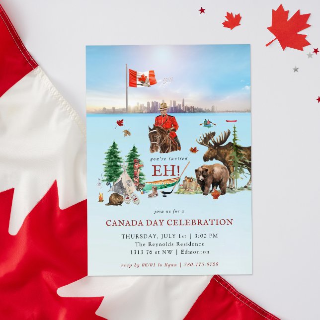 Canadian Landscape | Canada Day BBQ Party Invitation (Creator Uploaded)