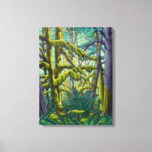 Canadian Landscape Painting Forest Canvas Print