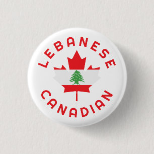 Canadian Lebanese Roots 3 Cm Round Badge