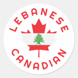 Canadian Lebanese Roots Classic Round Sticker