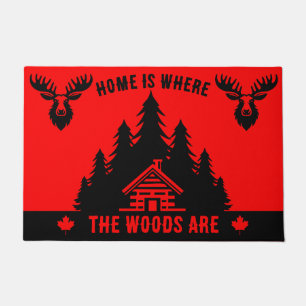 Canadian Log Cabin Funny Decorative Doormat