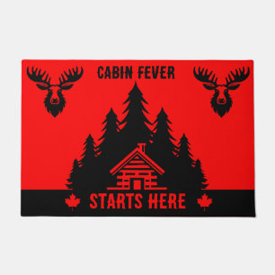 Canadian Log Cabin Funny Decorative Doormat