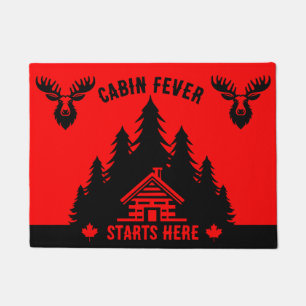 Canadian Log Cabin Funny Decorative Doormat