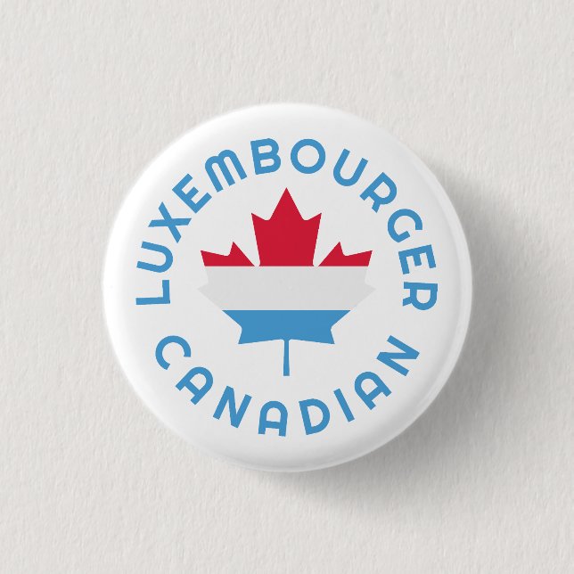Canadian Luxembourger Roots 3 Cm Round Badge (Front)