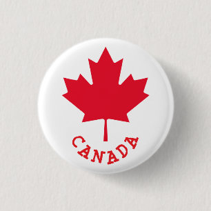 Canadian Maple Leaf 3 Cm Round Badge