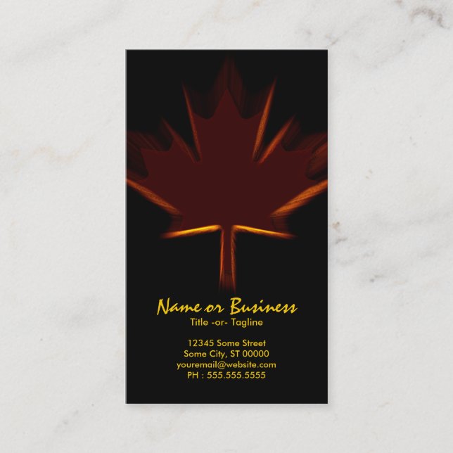 canadian maple leaf business card (Front)