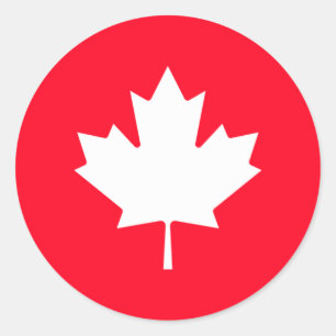 Canadian maple leaf. CANADA. Classic Round Sticker