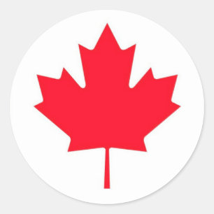 Canadian maple leaf. CANADA. Classic Round Sticker