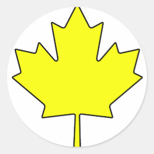 Canadian Maple Leaf Canada National Symbol Classic Round Sticker