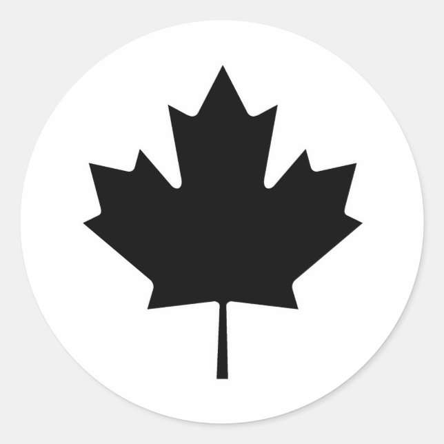 Canadian Maple Leaf Canada National Symbol Classic Round Sticker (Front)