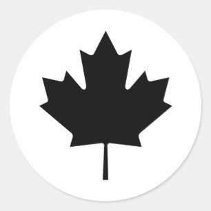 Canadian Maple Leaf Canada National Symbol Classic Round Sticker