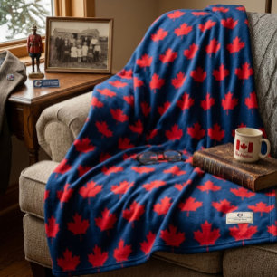 Canadian maple leaf. CANADA. Patriotic.  Fleece Blanket