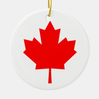 Canadian Maple Leaf Ceramic Tree Decoration