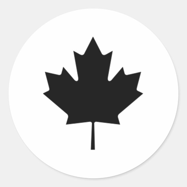 Canadian Maple Leaf Classic Round Sticker (Front)