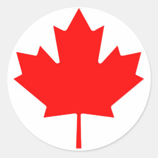 Canadian Maple Leaf Classic Round Sticker