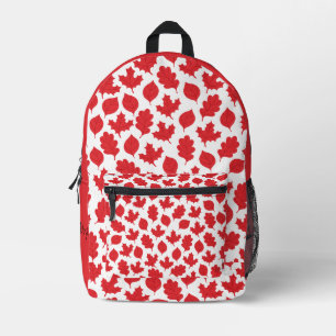 Canadian Maple Leaf. Editable Name Printed Backpack