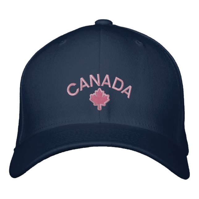Canadian Maple Leaf Embroidery Canada Embroidered Hat (Front)
