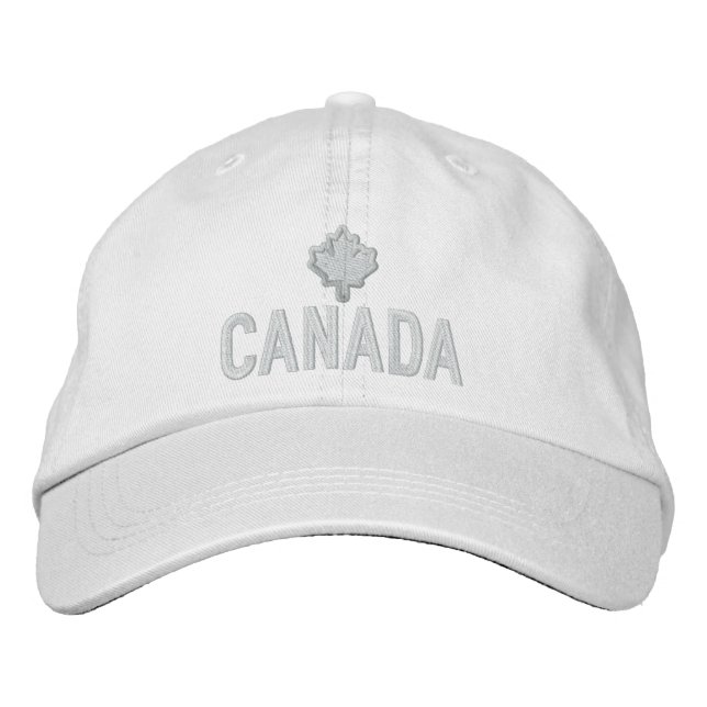 Canadian Maple Leaf Embroidery Canada Embroidered Hat (Front)