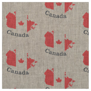 Canadian Maple Leaf Fabric – Red Autumn Design