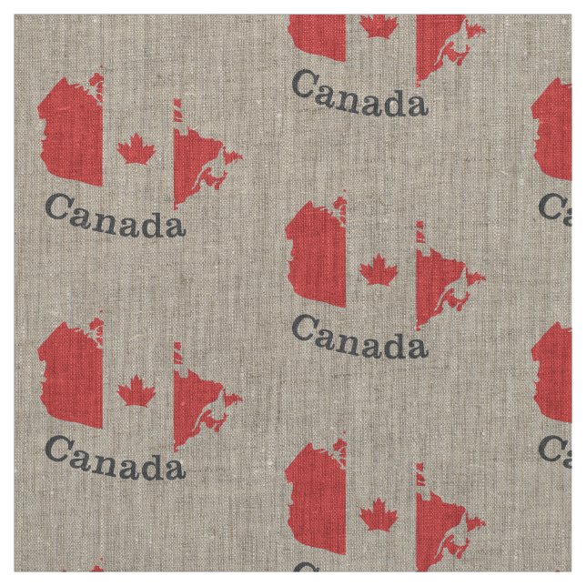 Canadian Maple Leaf Fabric – Red Autumn Design (Swatch)