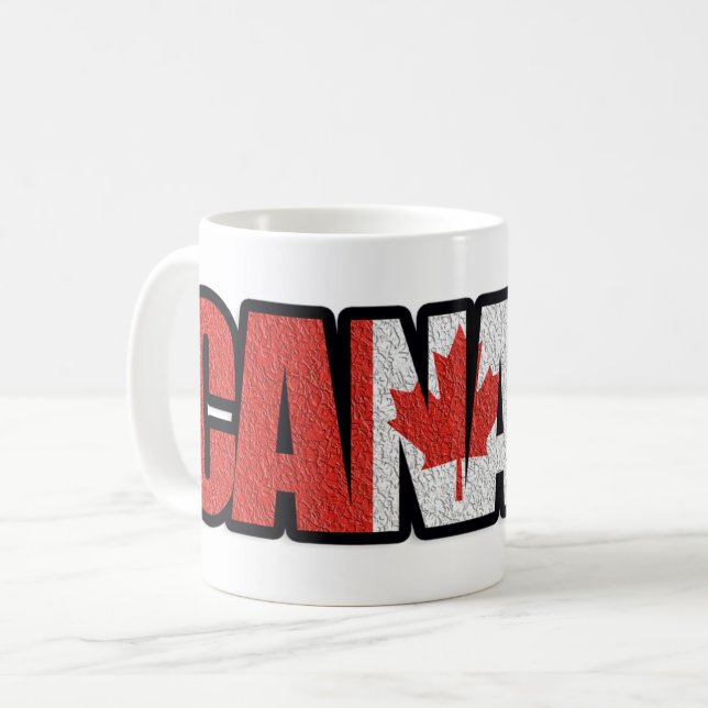 Canadian Maple Leaf Flag Coffee Mug (Front Left)