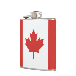 Canadian Maple Leaf Flag Hip Flask