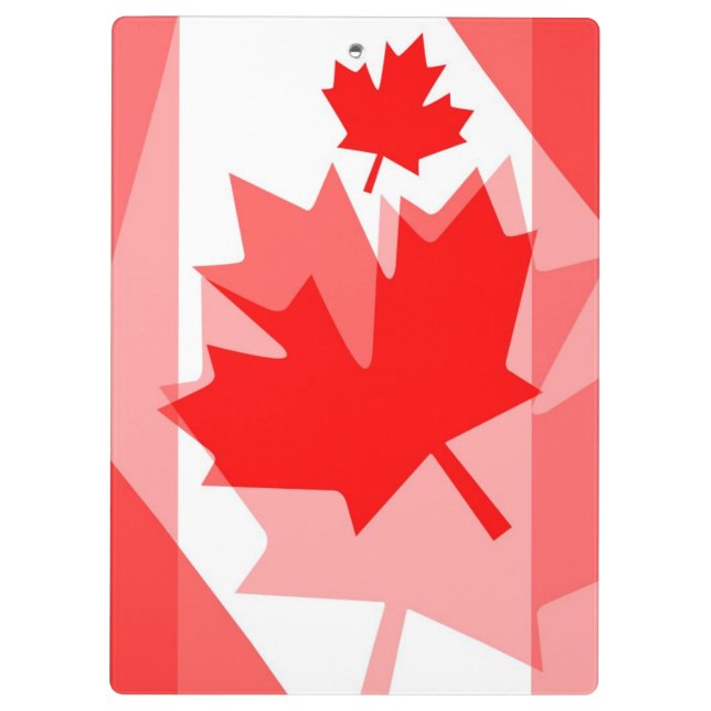 Canadian Maple Leaf Layered Style CANADA Clipboard (Back)