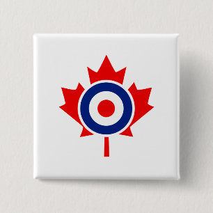 Canadian Maple Leaf Roundel Graphic 15 Cm Square Badge