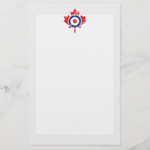 Canadian Maple Leaf Roundel Grunge Mod CANADA Stationery