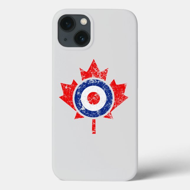 Canadian Maple Leaf Roundel Grunge Mod style Case-Mate iPhone Case (Back)