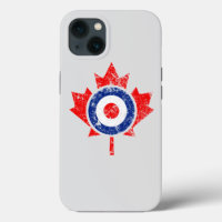 Canadian Maple Leaf Roundel Grunge Mod style