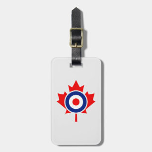 Canadian Maple Leaf Roundel Mod Badge Luggage Tag